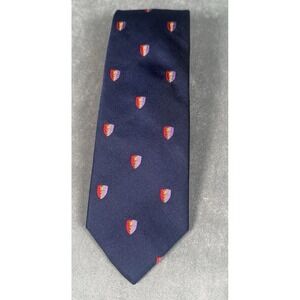 Ben Silver RAMC Tie Royal Army Medical Corps English Silk Navy Red Purple Crest